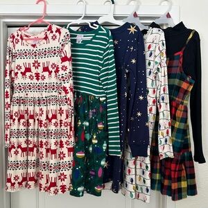 Hanna Andersson Holiday Dress Bundle Size 130